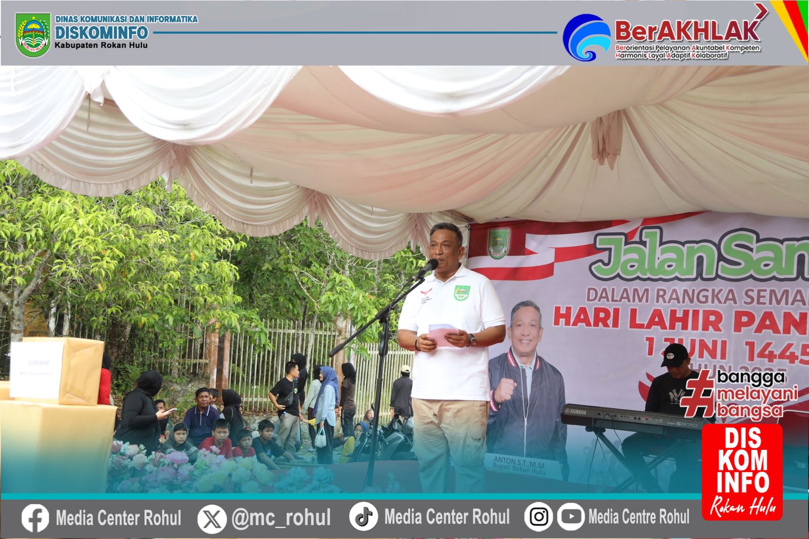 Pemkab Rohul Peringati Hari Lahir Pancasila Dengan Kegiatan Jalan Santai Dan Launching Car Free Day