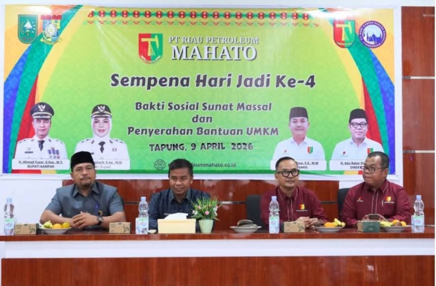Hari Jadi PT RPM Ke-4, Bantuan dan Bakti Sosial Disalurkan Bupati Kampar