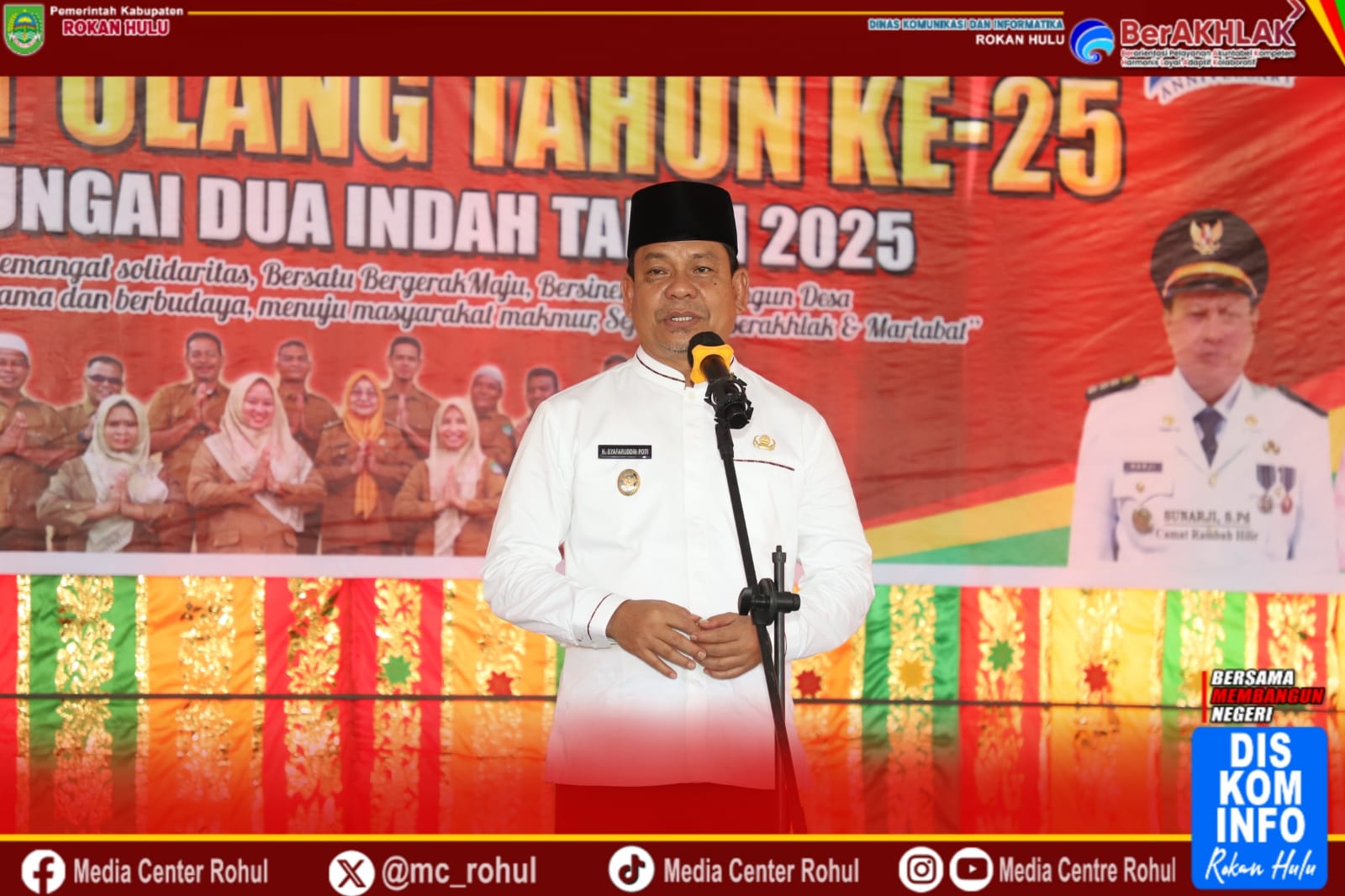 Rayakan HUT ke 25 Wabup Rohul Apresiasi Perkembangan Desa Sungai Dua Indah