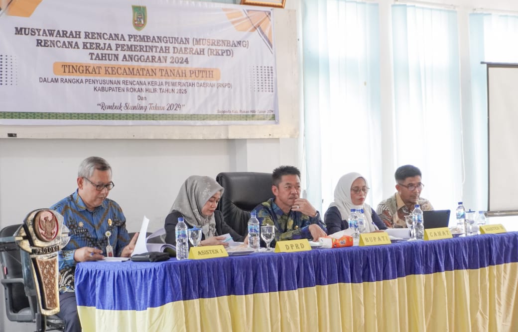Bupati Rohil Afrizal Sintong Resmi Buka Musrenbang di Kecamatan Tanah Putih Penyusunan RKPD