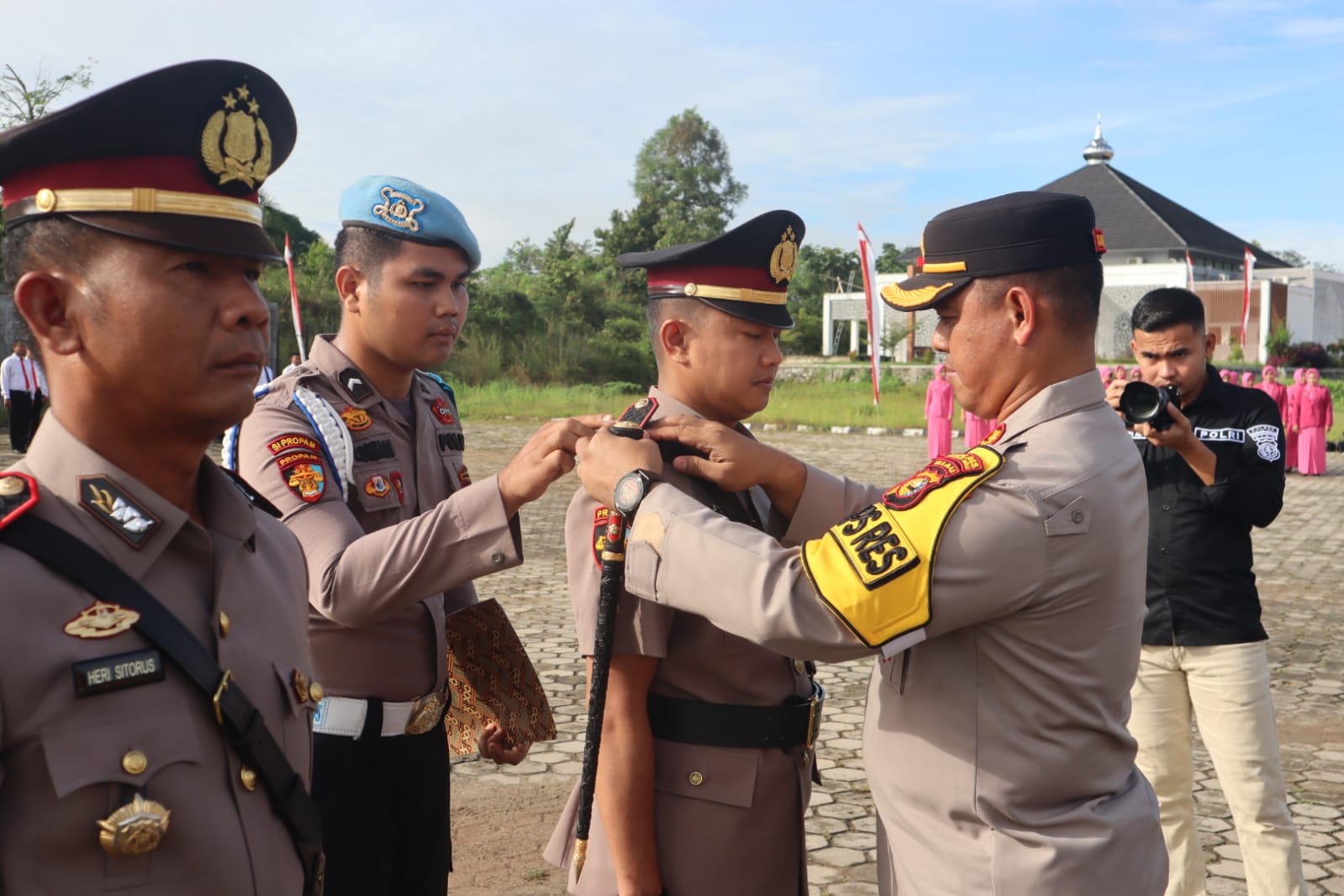 Kapolres Rohul Pimpin Sertijab Kasatreskrim dan Dua Kapolsek Berikut Nama Pejabat Baru