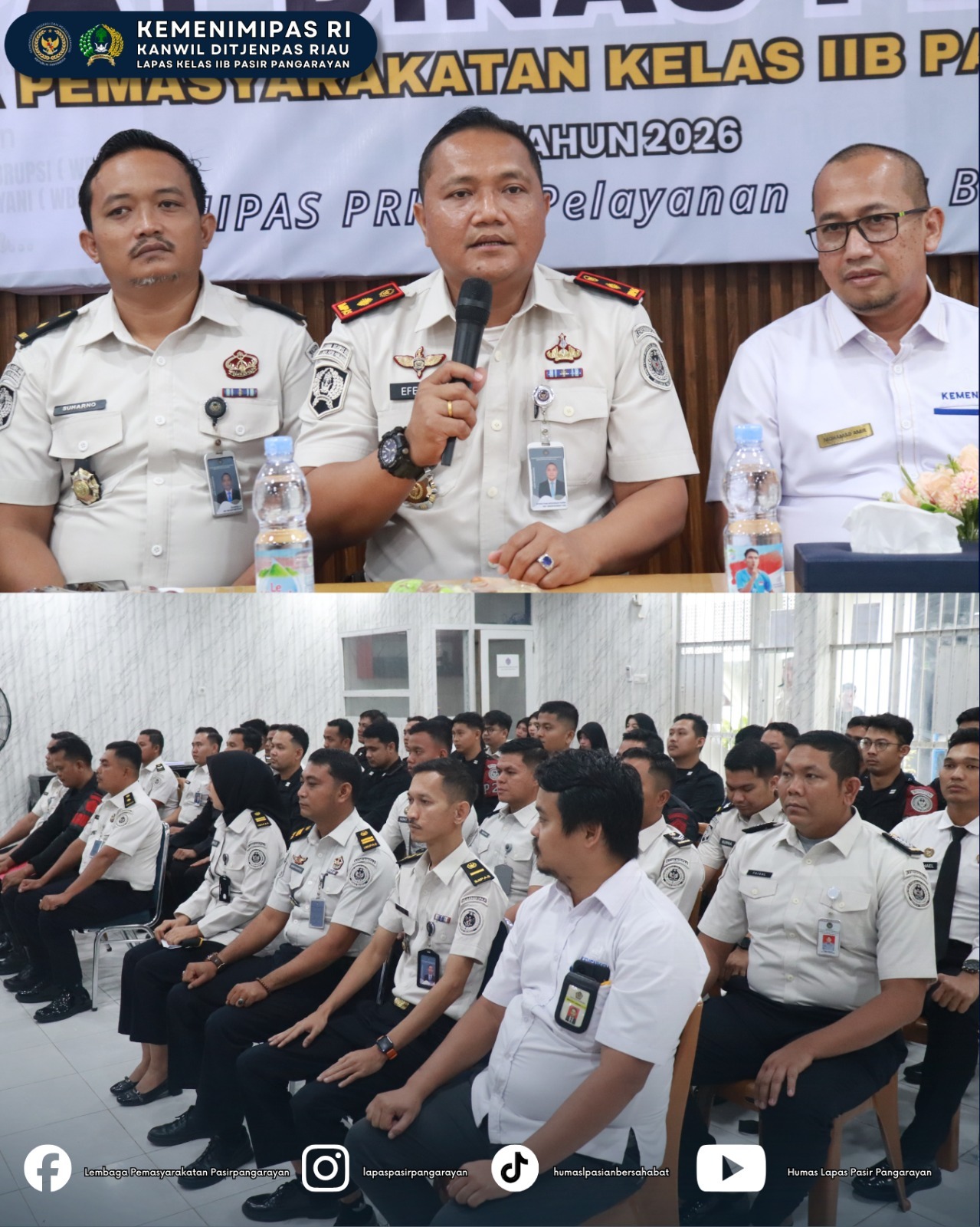 Lapas Pasir Pangarayan Perkuat Tusi Lewat Sosialisasi dan Pembinaan