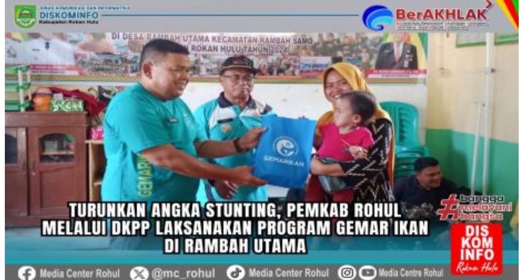 Turunkan Angka Stunting,Pemkab Rohul Melalui DKPP Adakan Program Gemarikan Di Rambah Utama
