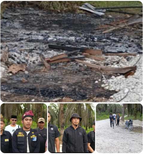 Ratusan OTK Bakar Pos Jaga,Massa Padati Eks PT Torganda 