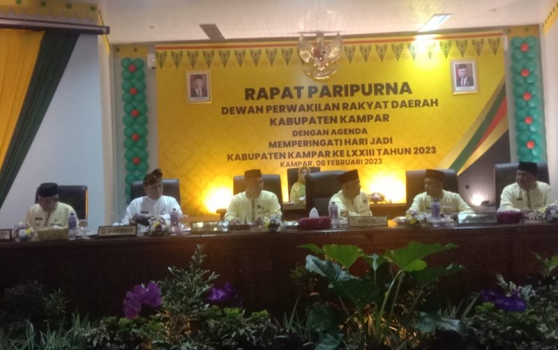 Memperingati HUT Kampar Ke 73, DPRD Kampar Melaksanakan Rapat Paripurna