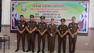 Kasi Datun dan Kasi BB di Kejari Kampar, Dilaksanakan Serah Terima Jabatan