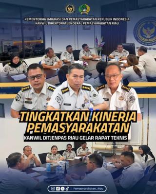 Tingkatkan Kinerja Pemasyarakatan, Kanwil Ditjenpas Riau Gelar Rapat Teknis 