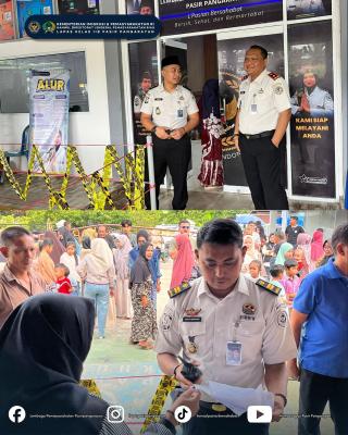 Hari Kedua Layanan Kunjungan Idulfitri 1447 H, Kalapas Pasir Pangarayan Tinjau Langsung Pelayanan