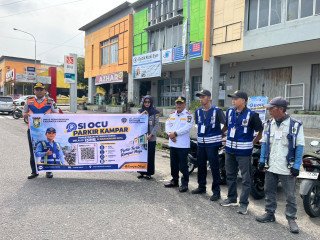 Kadishub Kampar Sosialisasikan “SI OCU PARKIR KAMPAR”, Dorong Pembayaran Retribusi Parkir Non Tunai