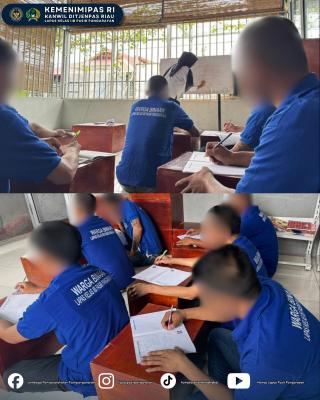 Melalui Pendidikan Kesetaraan Paket, Warga Binaan Lapas Pasir Pangaraian Terus Asah Pengetahuan
