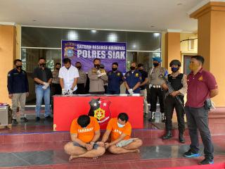 Polsek Minas Polres Siak Berhasil Membekuk Pelaku Pencurian Dengan Kekerasan.