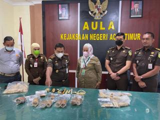 Kejari Aceh Timur Serahkan Barang Rampasan Gading Gajah Kepada BKSDA Aceh