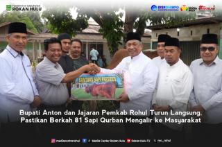 81 Sapi Kurban Disalurkan, Pemkab Rohul Pastikan Manfaat untuk Masyarakat