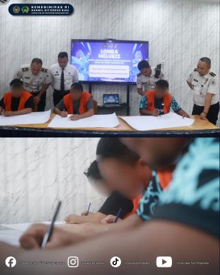 WBP Lapas Pasir Pangaraian Ikuti Lomba Lukis Tema Ketahanan Pangan HBP ke-62