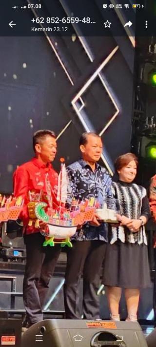 Bupati Hadiri Malam Kesenian dan Peresmian Even Bakar Tongkang Tahun 2023