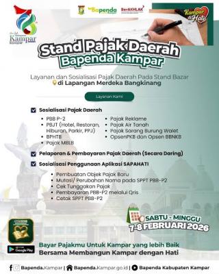 Bapenda Kampar Sampaikan Capaian Penerimaan Pajak Tahun 2025 Naik Signifikan