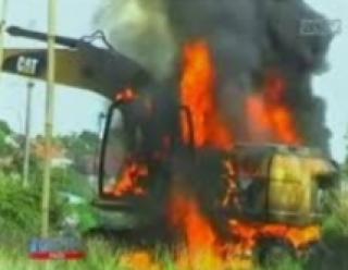 5 Tersangka Pembakar Alat Berat PT. Duta Palma Nusantara Diamankan Mapolres Kuansing