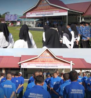 Semangat Bela Negara, Lapas Pasir Pangaraian Peringati Hari Bela Negara ke 77