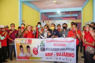 Relawan PAS YAAHOWU Dikukuhkan Dan Deklarasi Dukungan Kemenangan Pasalon Arif & Sujarwo