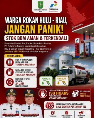 Antrean BBM di Sejumlah SPBU, Pemkab Rokan Hulu Pastikan Stok Aman dan Distribusi Tetap Lancar