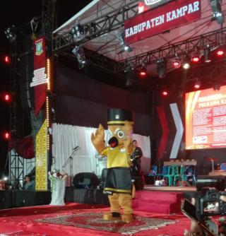 Maskot Si Kowan Hasil Terbaik Sayembara Dilakukan KPU Kampar Pada Peluncuran Tahapan Pilkada