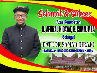 PPP Apresiasi Afrizal Hidayat Menjadi Datuk