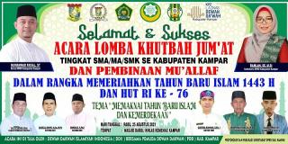 Lomba Khutbah Jumat Yang Ditaja Oleh Dewan Dakwah Kampar, 7 Peserta Terbaik Akan Ditampilkan Besok