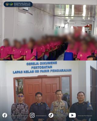 Dalam Pembinaan Kepribadian, Warga Binaan Lapas Pasir Pangaraian Ikuti Ibadah Online Paskah