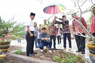 Staf Khusus Menkumham Fajar Lase Tanam Pohon Rambutan Binjai di SMAN 2 Siak