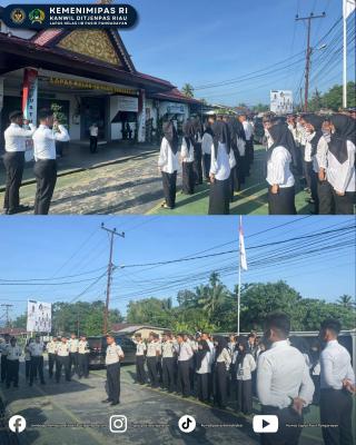 Lapas Pasir Pangaraian Laksanakan Apel Pagi, Tegaskan Disiplin dan Peningkatan Kinerja