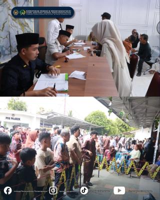 Hari Pertama Kunjungan Idul Fitri 1447 H, Lapas Pasir Pangaraian Dipadati Keluarga Warga Binaan