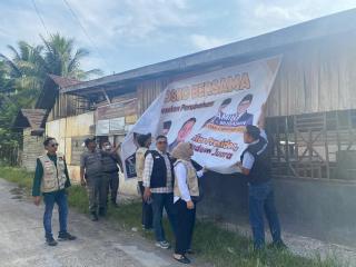 APS dan APK Tidak Sesuai Aturan, Ditertibkan Panwaslu dan SatPol PP Kecamatan Kampar Beserta PKD