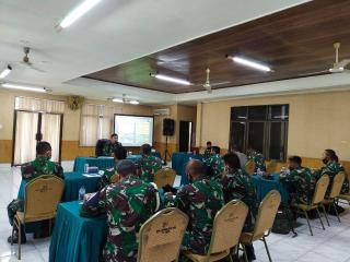 Dandim 0313/KPR Pimpin Rakornis Kesiapan Pelaksaan TMMD Ke-110 di Aula Makorem
