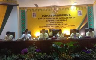 Memperingati HUT Kampar Ke 73, DPRD Kampar Melaksanakan Rapat Paripurna