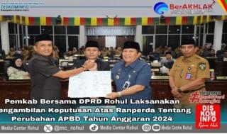 DPRD Rohul Bersama Pemkab Gelar Pengambilan Keputusan Ranperda APBDP TA 2024
